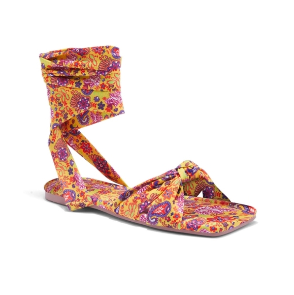 New York & Company Shoes - 🆕️ NY & Co Multicolor Fabric Wrap Sandals